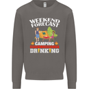 Camping Weekend Forecast Funny Alcohol Beer Mens Sweatshirt Jumper Charcoal