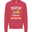 Camping Weekend Forecast Funny Alcohol Beer Mens Sweatshirt Jumper Heliconia