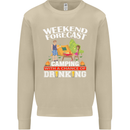 Camping Weekend Forecast Funny Alcohol Beer Mens Sweatshirt Jumper Sand