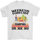 Camping Weekend Forecast Funny Alcohol Beer Mens T-Shirt Cotton Gildan White
