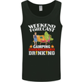 Camping Weekend Forecast Funny Alcohol Beer Mens Vest Tank Top Black