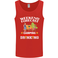 Camping Weekend Forecast Funny Alcohol Beer Mens Vest Tank Top Red