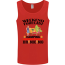 Camping Weekend Forecast Funny Alcohol Beer Mens Vest Tank Top Red