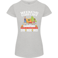 Camping Weekend Forecast Funny Alcohol Beer Womens Petite Cut T-Shirt Sports Grey