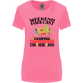 Camping Weekend Forecast Funny Alcohol Beer Womens Wider Cut T-Shirt Azalea