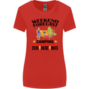 Camping Weekend Forecast Funny Alcohol Beer Womens Wider Cut T-Shirt Red