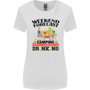 Camping Weekend Forecast Funny Alcohol Beer Womens Wider Cut T-Shirt White