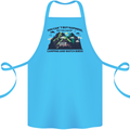 Camping & Bird Watching Funny Cotton Apron 100% Organic Turquoise