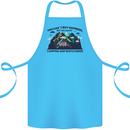 Camping & Bird Watching Funny Cotton Apron 100% Organic Turquoise