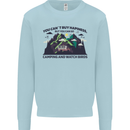 Camping & Bird Watching Funny Kids Sweatshirt Jumper Light Blue