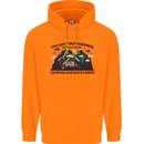 Camping & Bird Watching Funny Mens 80% Cotton Hoodie Orange
