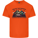 Camping & Bird Watching Funny Mens Cotton T-Shirt Tee Top Orange