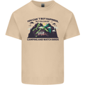 Camping & Bird Watching Funny Mens Cotton T-Shirt Tee Top Sand