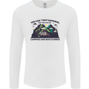 Camping & Bird Watching Funny Mens Long Sleeve T-Shirt White