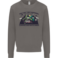 Camping & Bird Watching Funny Mens Sweatshirt Jumper Charcoal