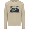 Camping & Bird Watching Funny Mens Sweatshirt Jumper Sand