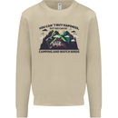 Camping & Bird Watching Funny Mens Sweatshirt Jumper Sand