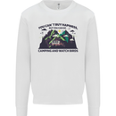 Camping & Bird Watching Funny Mens Sweatshirt Jumper White
