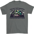 Camping & Bird Watching Funny Mens T-Shirt 100% Cotton Charcoal