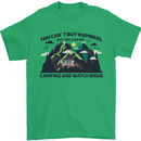 Camping & Bird Watching Funny Mens T-Shirt 100% Cotton Irish Green