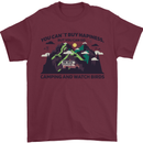 Camping & Bird Watching Funny Mens T-Shirt 100% Cotton Maroon