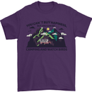Camping & Bird Watching Funny Mens T-Shirt 100% Cotton Purple