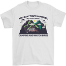 Camping & Bird Watching Funny Mens T-Shirt 100% Cotton White
