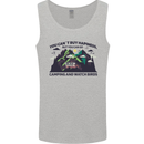 Camping & Bird Watching Funny Mens Vest Tank Top Sports Grey