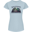 Camping & Bird Watching Funny Womens Petite Cut T-Shirt Light Blue