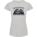 Camping & Bird Watching Funny Womens Petite Cut T-Shirt Sports Grey