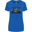 Camping & Bird Watching Funny Womens Wider Cut T-Shirt Royal Blue