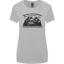 Camping & Bird Watching Funny Womens Wider Cut T-Shirt Sports Grey