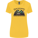 Camping & Bird Watching Funny Womens Wider Cut T-Shirt Yellow
