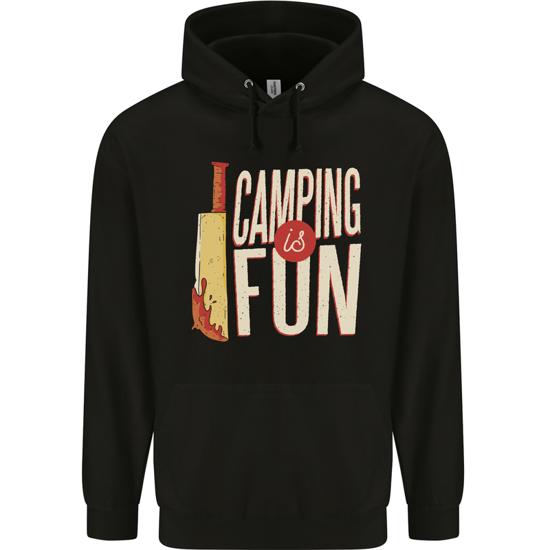 Camping is Fun Funny Murder Halloween Childrens Kids Hoodie Black