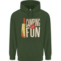 Camping is Fun Funny Murder Halloween Childrens Kids Hoodie Forest Green