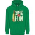 Camping is Fun Funny Murder Halloween Childrens Kids Hoodie Irish Green