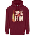 Camping is Fun Funny Murder Halloween Childrens Kids Hoodie Maroon