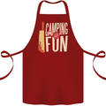 Camping is Fun Funny Murder Halloween Cotton Apron 100% Organic Maroon