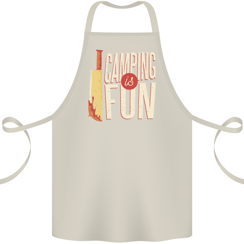 Camping is Fun Funny Murder Halloween Cotton Apron 100% Organic Natural