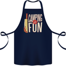 Camping is Fun Funny Murder Halloween Cotton Apron 100% Organic Navy Blue