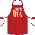 Camping is Fun Funny Murder Halloween Cotton Apron 100% Organic Red
