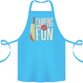 Camping is Fun Funny Murder Halloween Cotton Apron 100% Organic Turquoise