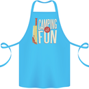 Camping is Fun Funny Murder Halloween Cotton Apron 100% Organic Turquoise