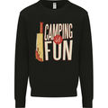 Camping is Fun Funny Murder Halloween Kids Sweatshirt Jumper Black