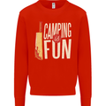 Camping is Fun Funny Murder Halloween Kids Sweatshirt Jumper Bright Red