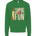 Camping is Fun Funny Murder Halloween Kids Sweatshirt Jumper Irish Green