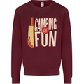 Camping is Fun Funny Murder Halloween Kids Sweatshirt Jumper Maroon