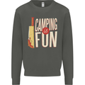 Camping is Fun Funny Murder Halloween Kids Sweatshirt Jumper Storm Grey