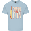 Camping is Fun Funny Murder Halloween Kids T-Shirt Childrens Light Blue