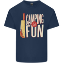 Camping is Fun Funny Murder Halloween Kids T-Shirt Childrens Navy Blue